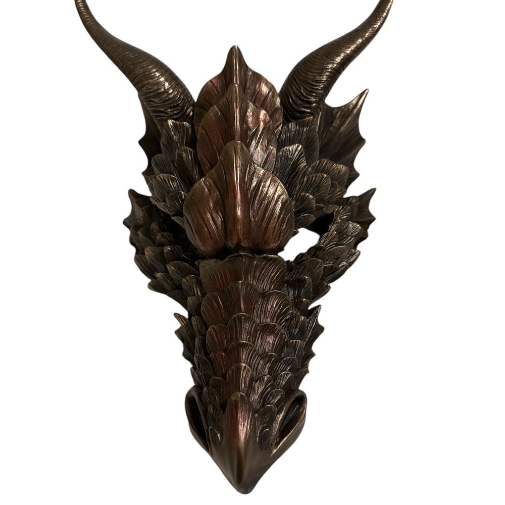 Dark Bronze Dragon Head Wall Art